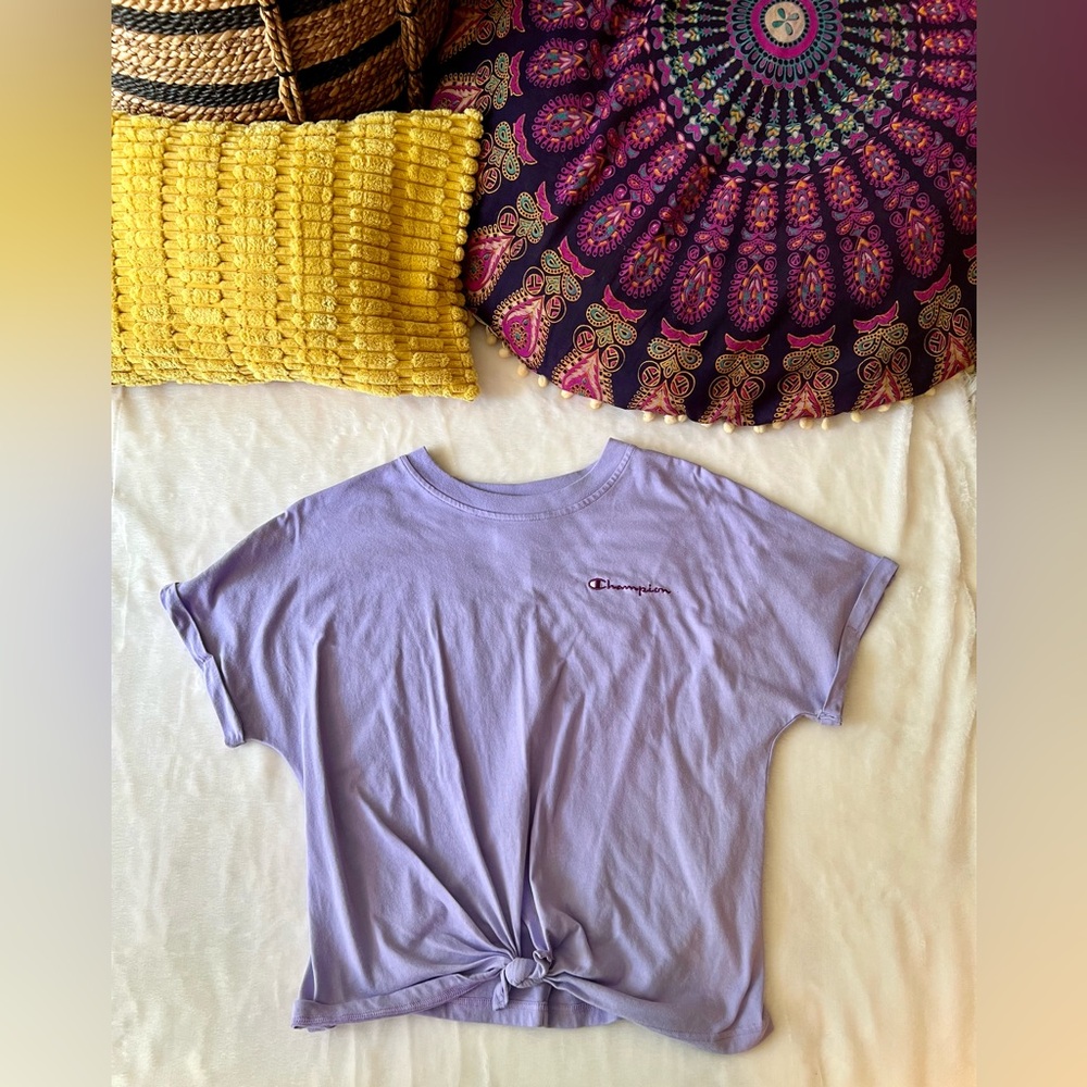 Champion Light Purple Tee with Front Knot